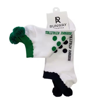 Pom Pom Sock Set - Green/Navy