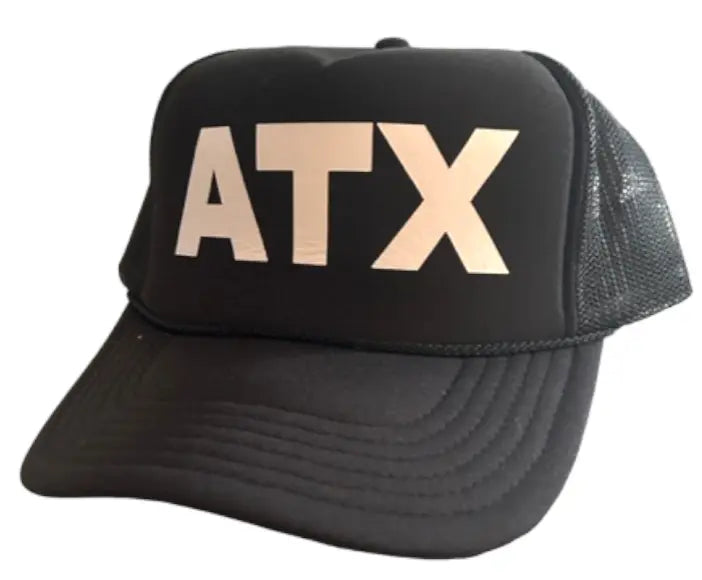 Black Trucker Hat ATX Trucker Hat Runway Athletics