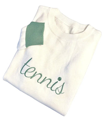 Wimbledon Sweater - Green Trim