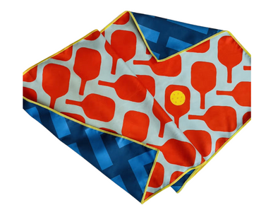 Pickleball Towel- Orange & Blue