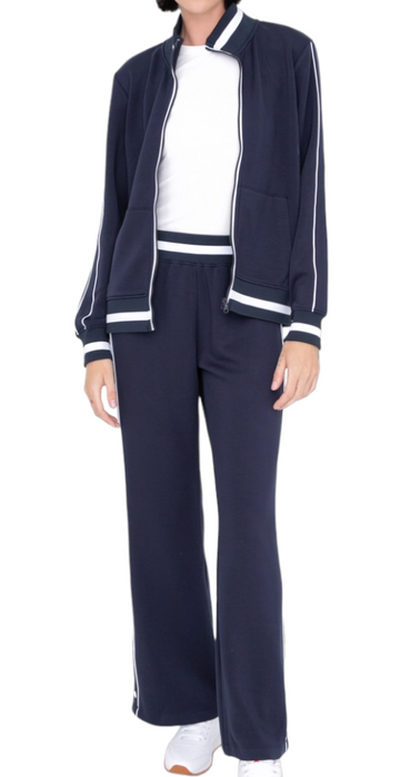 Retro Vibe Tennis Tracksuit - Navy
