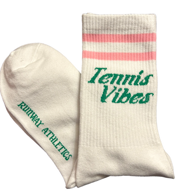 Tennis Vibes Socks - Pink/Green/White