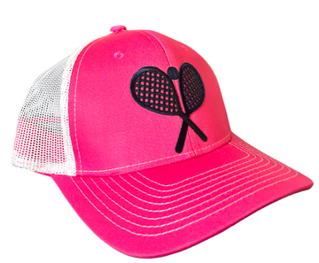 Tennis Double Trouble Twill Trucker Cap - Pink & Navy