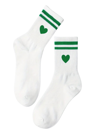 Athletic Socks - "Green You've Got Heart"