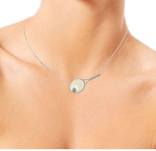 Nuage de Tennis Blanc Necklace main image 1