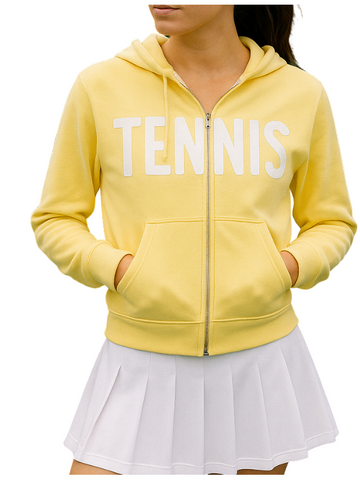 The Tennis Zip Up Hoodie - Yellow