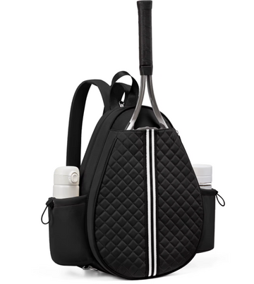 "Fits Everything" Quilted Backpack - Black