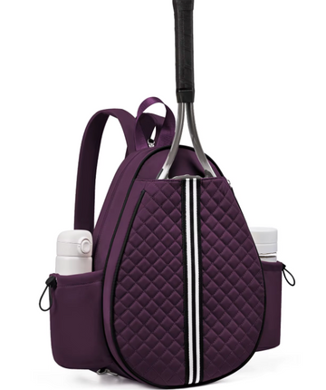 "Fits Everything" Quilted Backpack - Eggplant