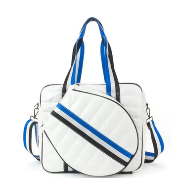 The Quilted Puffer Tennis Tote - White