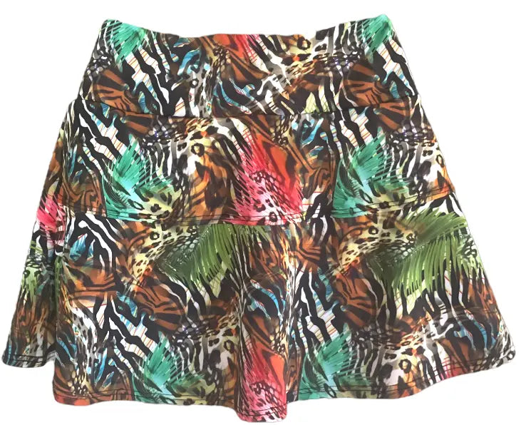 Zebra Animal Print Tennis Skort- Runway Athletics. The A-line skirt design provides a flattering, high quality fit for all body types.