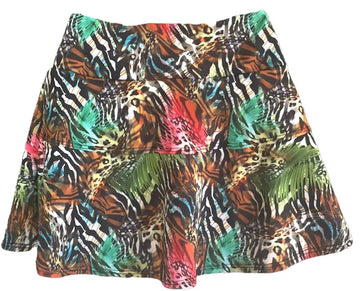 Zebra Animal Print Tennis Skort- Runway Athletics. The A-line skirt design provides a flattering, high quality fit for all body types.