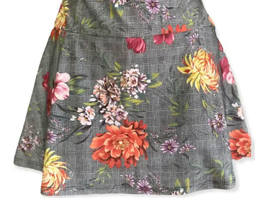 Nola Plaid Floral Skirt