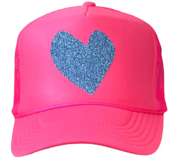 Heart Trucker Hat - Pink