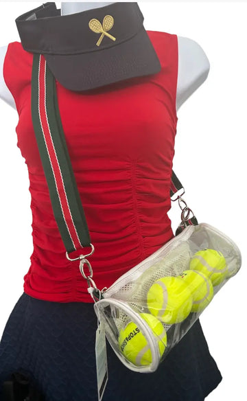 Shop Ultra Chic Crossbody Barrel Bag from Runway Athletics. Clear cross-body bag suitable for workplaces that require clear bags
