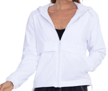 Shop Tennis court jacket in White color from Runway Athletics.This active jacket is made from a durable stretch rib stop fabric.