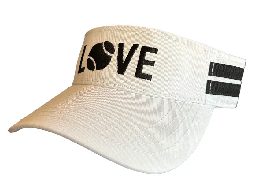 Shop this Striped Cotton White Visor from Runway Athletics. Our visors are made with the finest white cotton canvas.