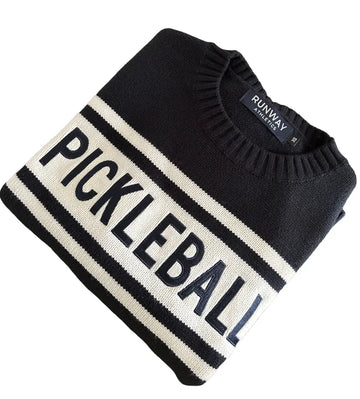 Pickleball Sweater - Navy/Cream
