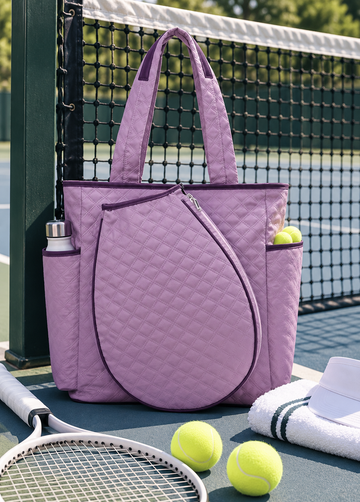Tennis Quilted Backpack/Tote - Lavender