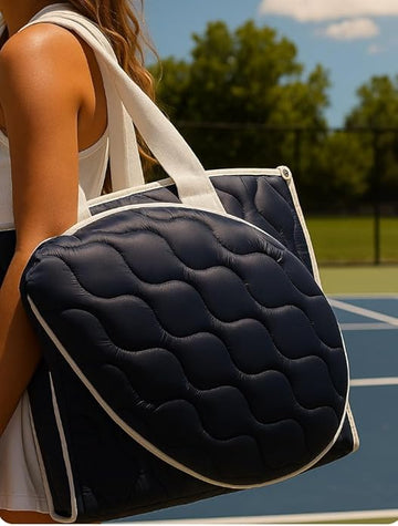 ***SPECIAL OFFER*** Tennis Quilted Lightweight Tennis Tote - Navy