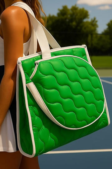 ***SPECIAL OFFER*** Tennis Quilted Lightweight Tennis Tote - Green
