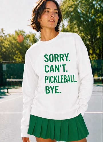PICKLEBALL Sweatshirt - White/Green