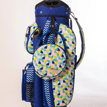 Sail Away Cart Bag. This playful daisy print, along with our black honeycomb fabric & large pockets is a striking combination.