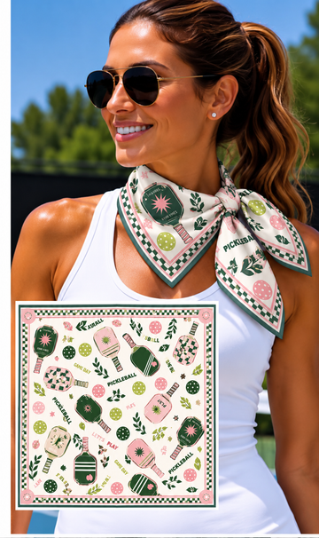 Pickleball Print Bandana - Paddles