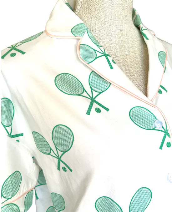 Tennis Pajama Short Set - Off White Runway Athletics