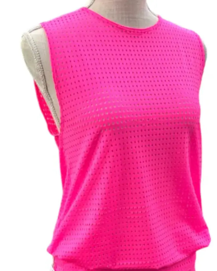 Mesh Tank Top | Pink Mesh Tank Top | Runway Athletics