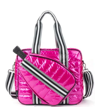 The Quilted Puffer Pickleball Tote - Pink