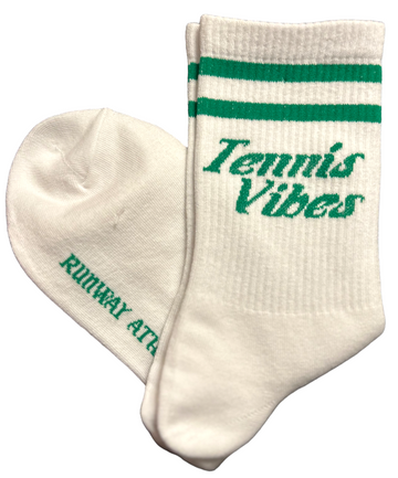 Tennis Socks - Green & White