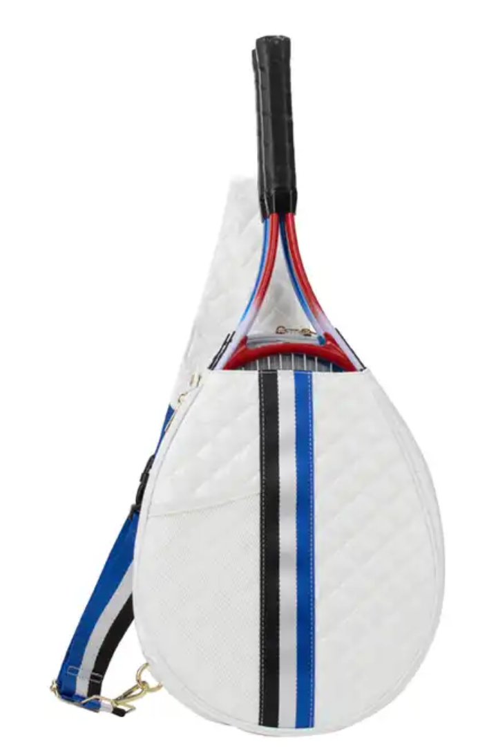 The Quilted Puffer Tennis Sling - White