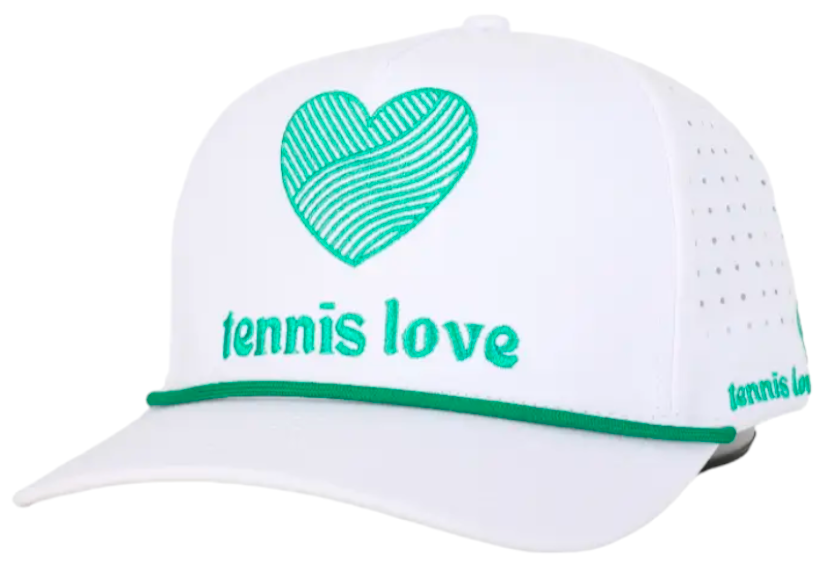 Tennis Love Hat - Green Embroidery