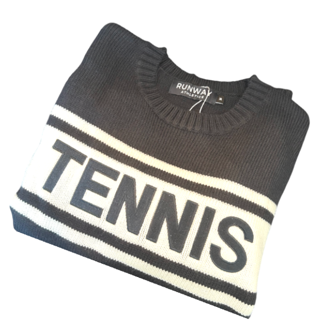 Classic TENNIS Sweater - Navy