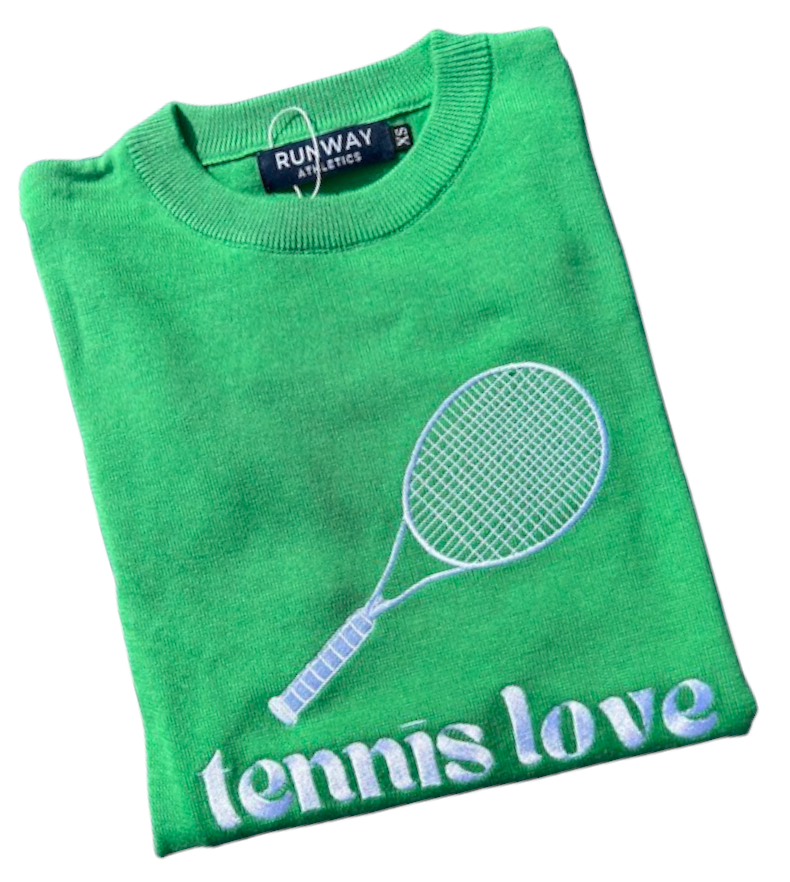 Tennis Sweater - Green Tennis Love