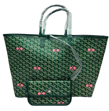 The Whimsy Pickleball Lovers Large Tote - Pink Paddles