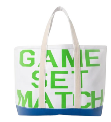 Game - Set - Match Large Canvas Tote