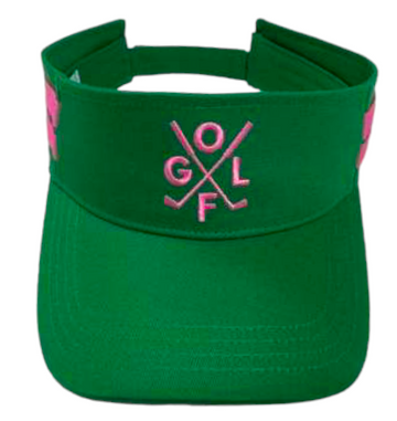 Golf Visor - Green & Pink