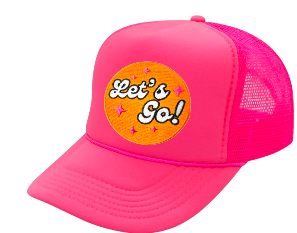 Let's Go! Trucker Hat - Neon Pink