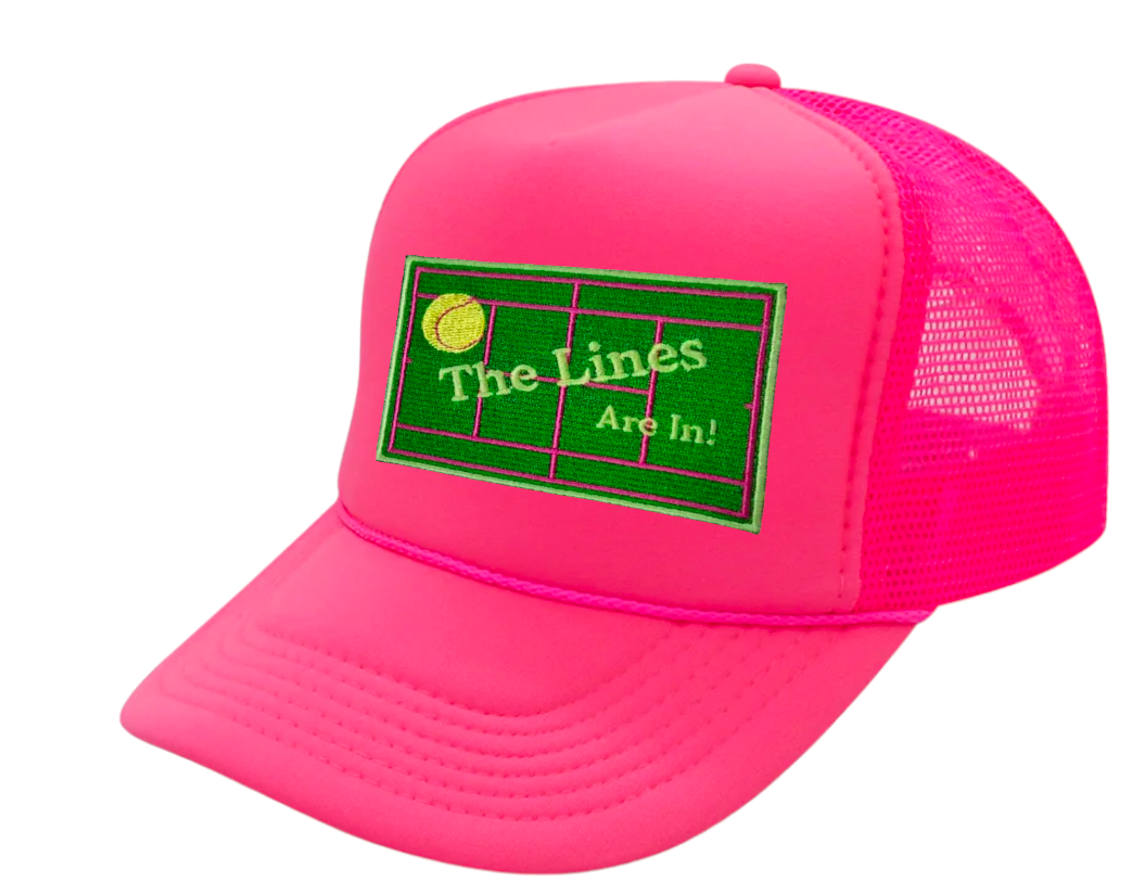 New Tennis Life Pink Trucker Hat Pink Tennis Trucker Hat – The Barron Boutique main image 3
