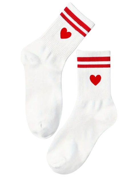 Athletic Socks - "Red You've Got Heart"