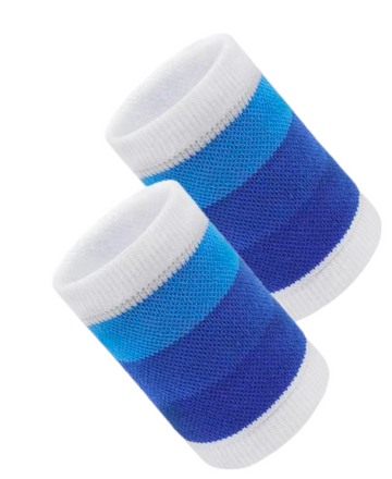 Runway Racquets Sweatband Set - Blue Stripes