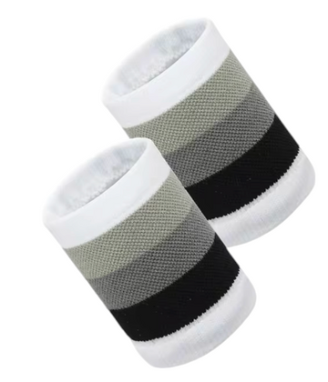 Runway Racquets Sweatband Set - Black Stripes