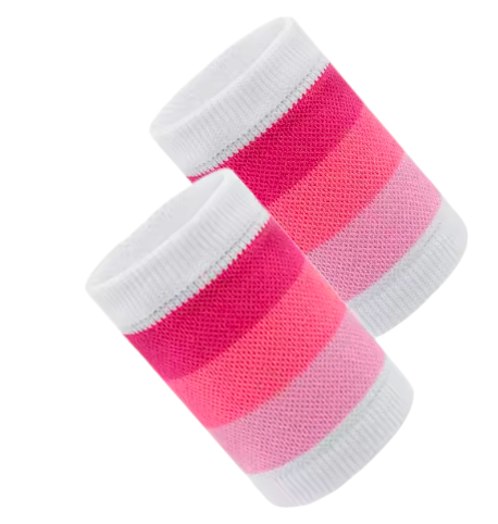 Runway Racquets Sweatband Set - Pink Stripes