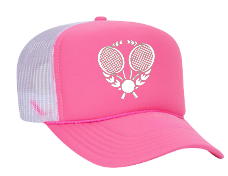 Tennis Crest Trucker Hat - Pink