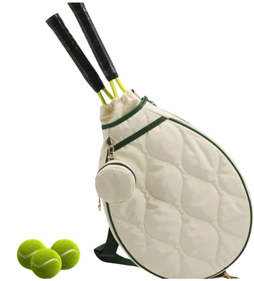 Tennis Quilted Sling Bag - White