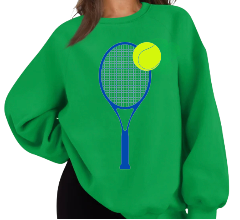 Tennis Is My Racquet Green Sweatshirt