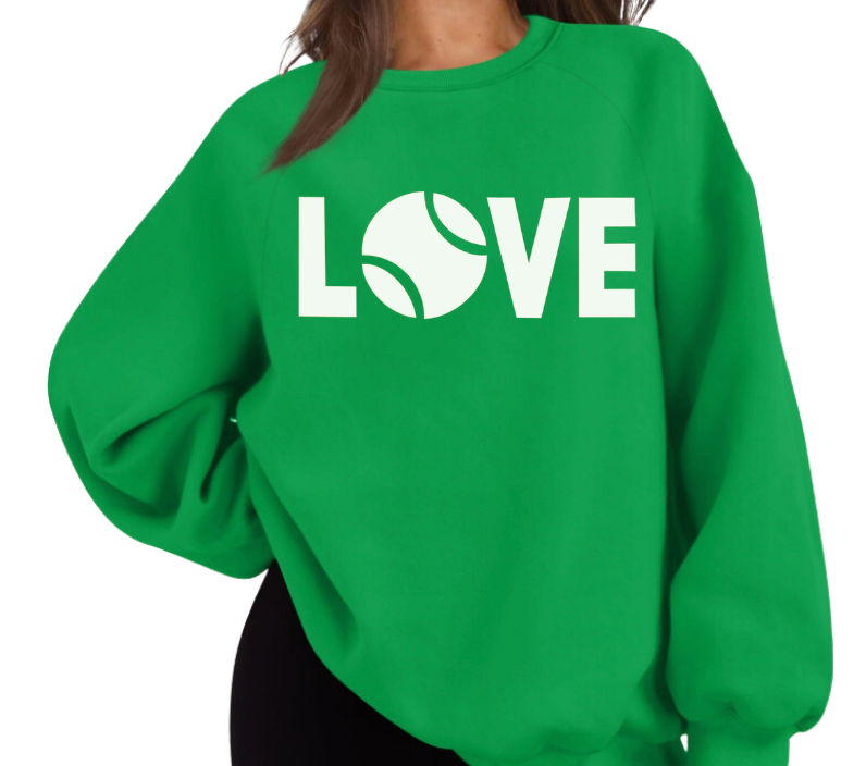 LOVE Tennis Green Sweatshirt