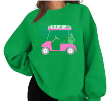 Golf Cart Sweatshirt - Green