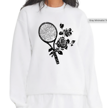 Flower Power Tennis Sweatshirt - White